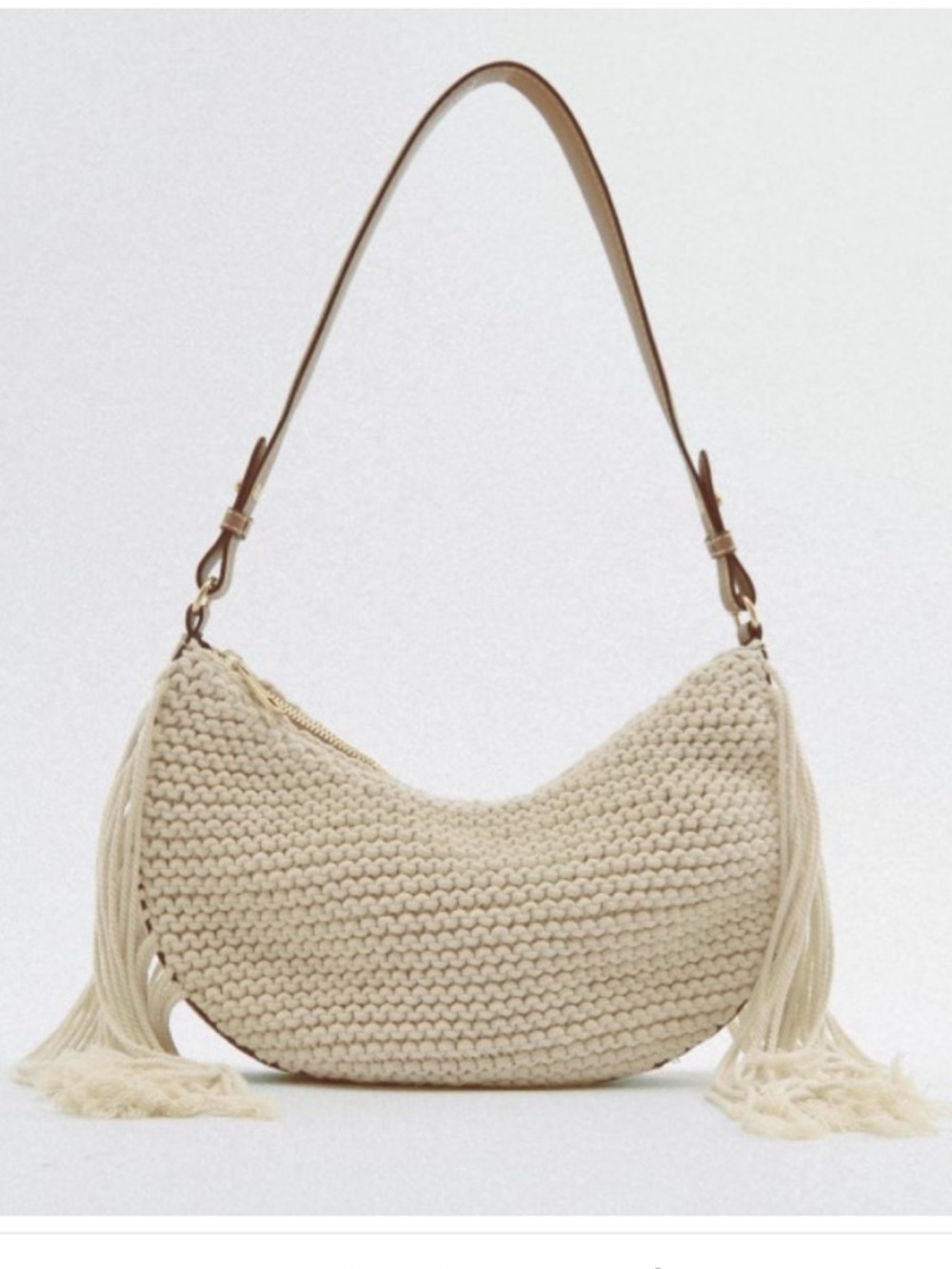 Zara Macrame Fringe Tassel Purse